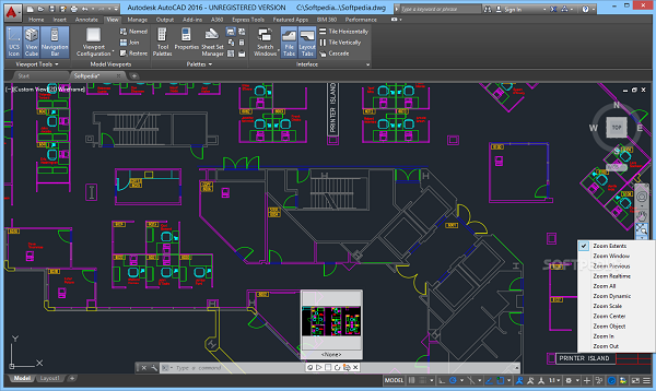 Tela de exemplo AutoCAD